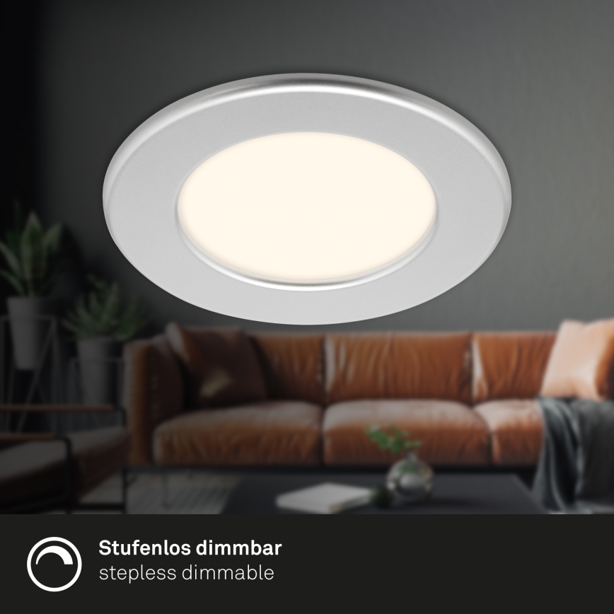 Briloner 7049014 - LED dimmelhető fürdőszobai beépíthető mennyezeti lámpa LED/6W/230V 3000K IP44 matt króm