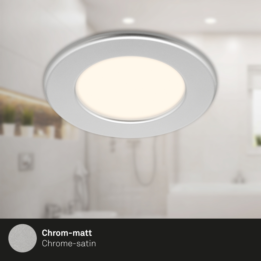 Briloner 7049014 - LED dimmelhető fürdőszobai beépíthető mennyezeti lámpa LED/6W/230V 3000K IP44 matt króm