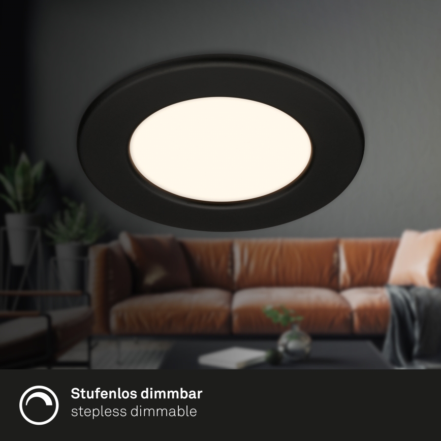 Briloner 7049015 - Dimmelhető fürdőszobai süllyesztett LED lámpatest LED/6W/230V 3000K IP44 fekete
