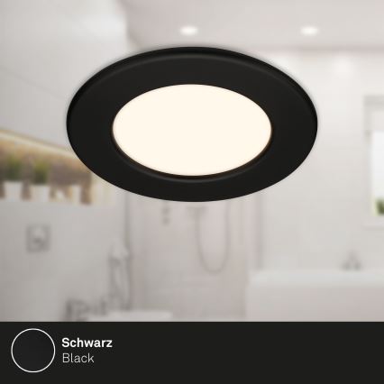 Briloner 7049015 - Dimmelhető fürdőszobai süllyesztett LED lámpatest LED/6W/230V 3000K IP44 fekete