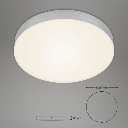 Briloner 7066-014 - LED Mennyezeti lámpa FLAME LED/21W/230V 3000K ezüst átm. 28,7 cm