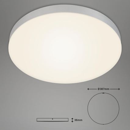 Briloner 7068-014 - LED Mennyezeti lámpa FLAME LED/24,5W/230V 3000K átm. 38 cm ezüst