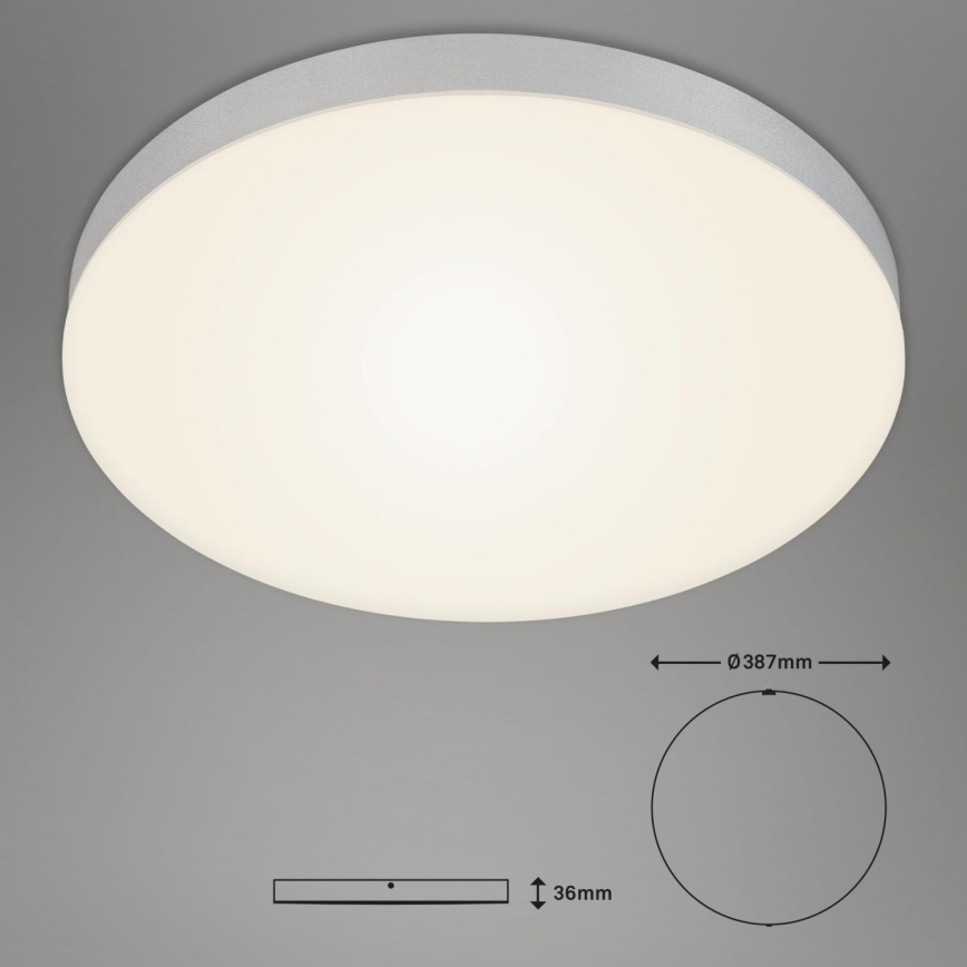 Briloner 7068-014 - LED Mennyezeti lámpa FLAME LED/24,5W/230V 3000K átm. 38 cm ezüst