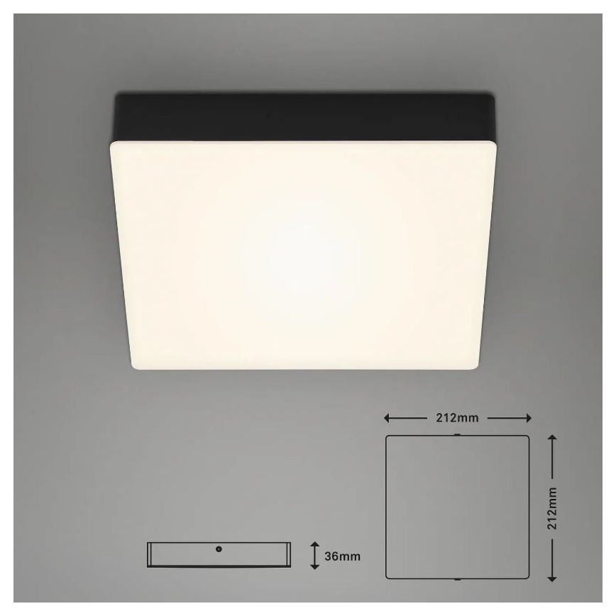 Briloner 7070-015 - LED Mennyezeti lámpa FLAME LED/16W/230V fekete