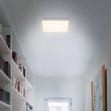 Briloner 7071-014 - LED Mennyezeti lámpa FLAME LED/21W/230V 3000K 28,7x28,7 cm ezüst