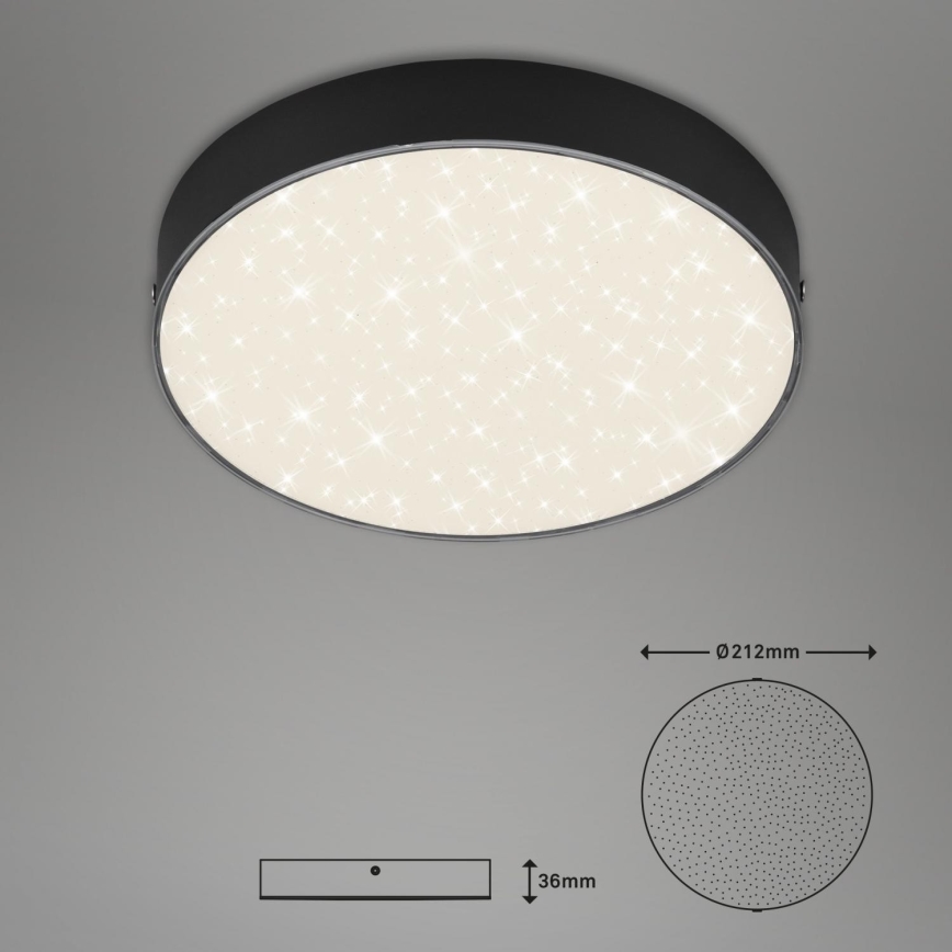 Briloner 7073-415 - LED Mennyezeti lámpa STAR SKY LED/16W/230V 4000K átm. 21 cm fekete