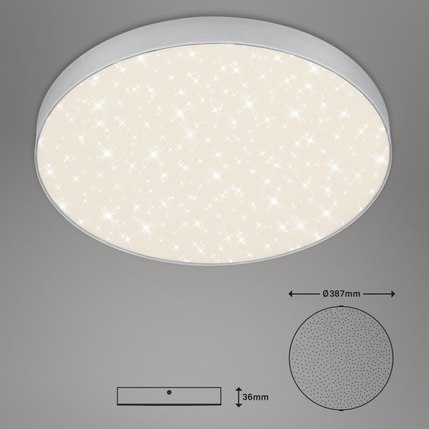 Briloner 7075-414 - LED Mennyezeti lámpa STAR SKY LED/24,5W/230V 4000K átm. 38 cm ezüst