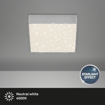 Briloner 7076-414 - LED Mennyezeti lámpa STAR SKY LED/11W/230V 4000K 15x15 cm ezüst