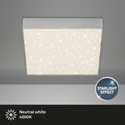 Briloner 7077-414 - LED Mennyezeti lámpa STAR SKY LED/16W/230V 4000K 21x21 cm ezüst