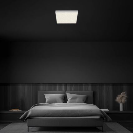 Briloner 7078-414 - LED Mennyezeti lámpa STAR SKY LED/21W/230V 4000K 28x28 cm ezüst