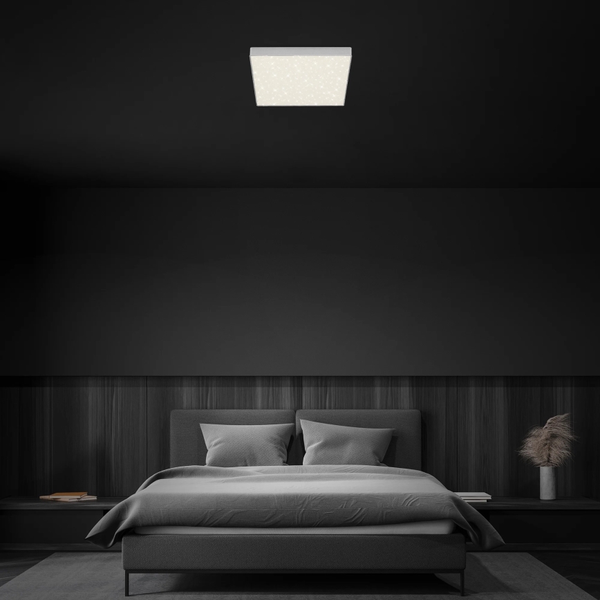 Briloner 7078-414 - LED Mennyezeti lámpa STAR SKY LED/21W/230V 4000K 28x28 cm ezüst