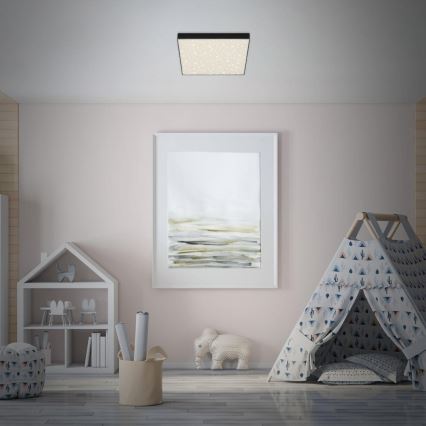 Briloner 7078-415 - LED Mennyezeti lámpa STAR SKY LED/21W/230V 4000K 28x28 cm fekete