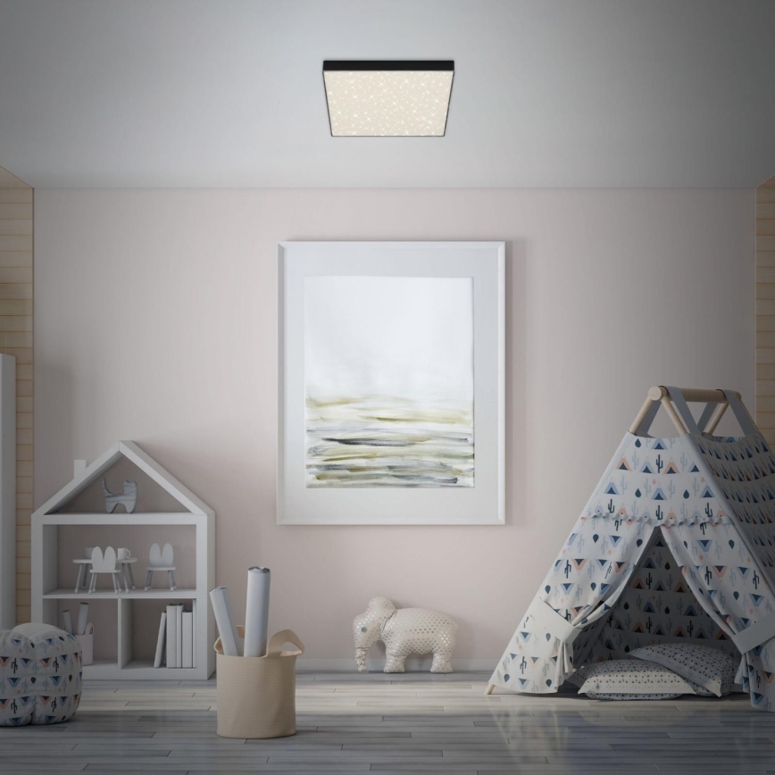 Briloner 7078-415 - LED Mennyezeti lámpa STAR SKY LED/21W/230V 4000K 28x28 cm fekete
