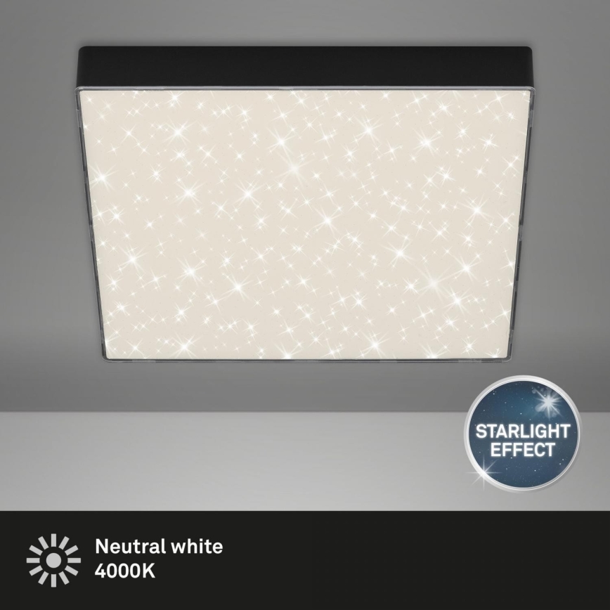 Briloner 7078-415 - LED Mennyezeti lámpa STAR SKY LED/21W/230V 4000K 28x28 cm fekete