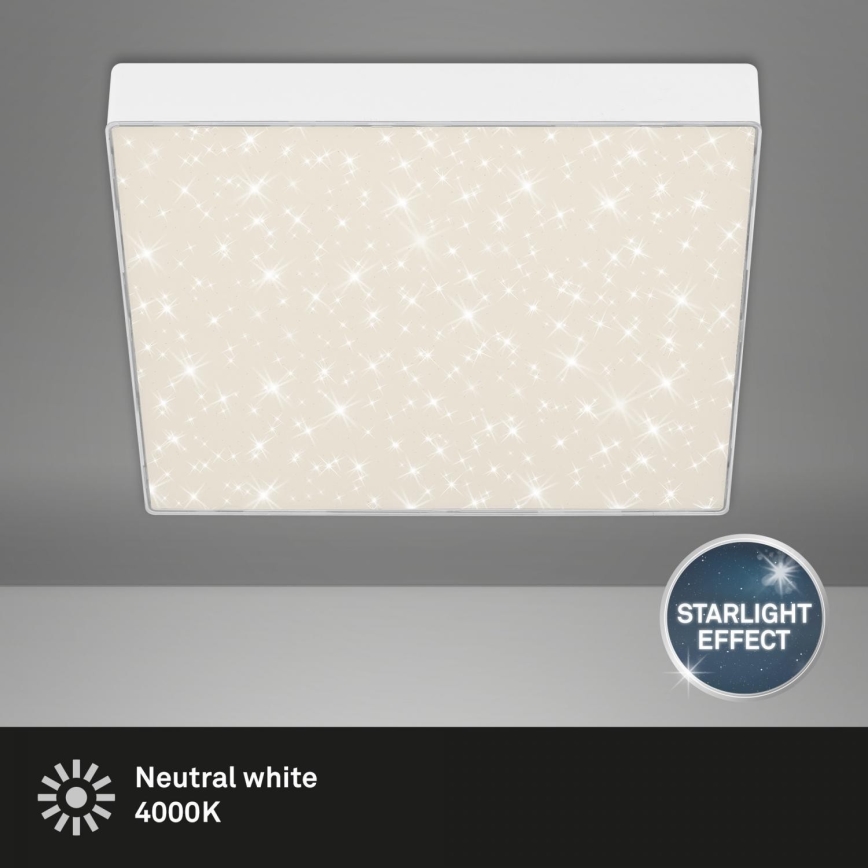 Briloner 7078-416 - LED mennyezeti lámpa STAR SKY LED/21W/230V 4000K 28x28 cm fehér