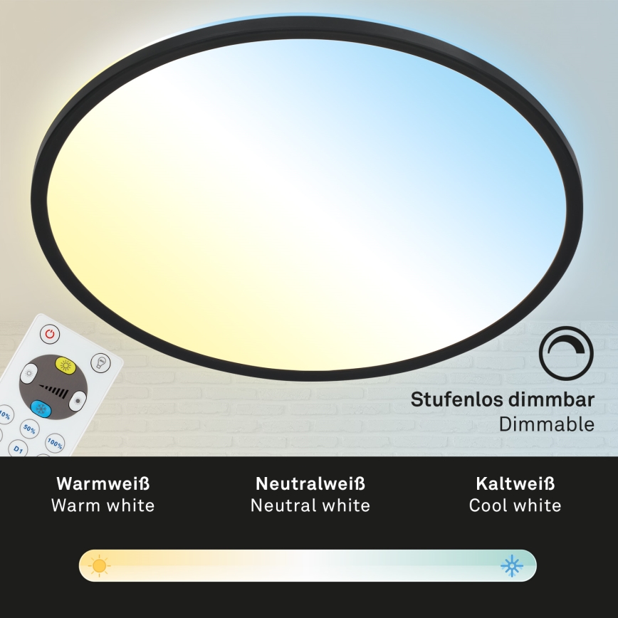 Briloner 7080-015 - LED dimmelhető mennyezeti lámpa SLIM LED/22W/230V 2700-6500K + távirányító