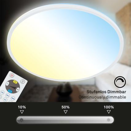 Briloner 7080-016 - LED Dimmelhető mennyezeti lámpa SLIM LED/22W/230V 2700-6500K + távirányítás