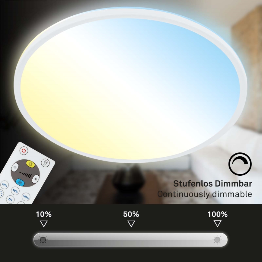 Briloner 7080-016 - LED Dimmelhető mennyezeti lámpa SLIM LED/22W/230V 2700-6500K + távirányítás