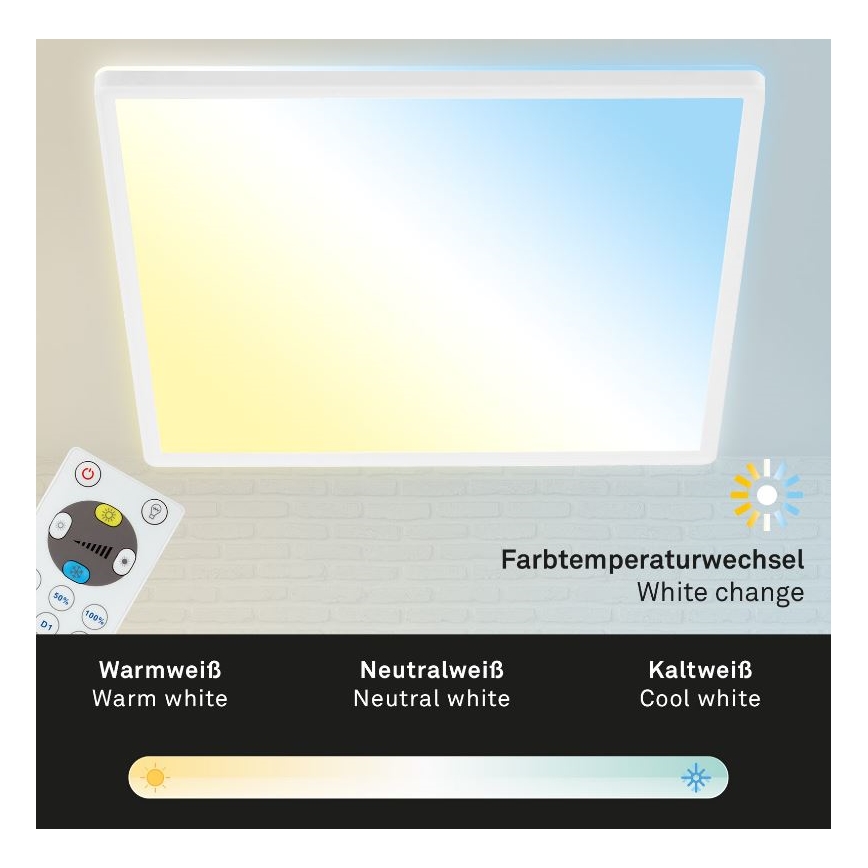 Briloner 7082-016 - LED dimmelhető mennyezeti lámpa SLIM LED/22W/230V 2700-6500K + távirányító