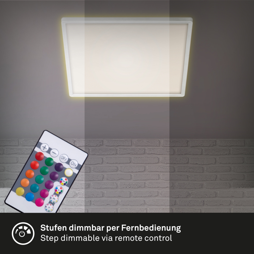 Briloner 7091-416 - LED RGBW dimmelhető mennyezeti lámpa SLIM LED/22W/230V + távirányító
