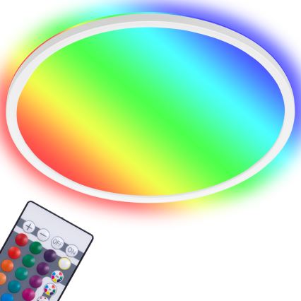 Briloner 7092-416 - RGBW Dimmelhető mennyezeti lámpa SLIM LED/15W/230V + távirányítás