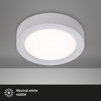 Briloner 7122-014 - FIRE LED mennyezeti lámpa, 11 W, 230 V, 3000 K, Ø 17 cm, ezüstszínű
