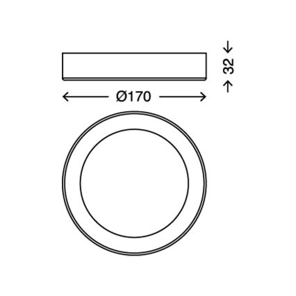Briloner 7122-014 - FIRE LED mennyezeti lámpa, 11 W, 230 V, 3000 K, Ø 17 cm, ezüstszínű