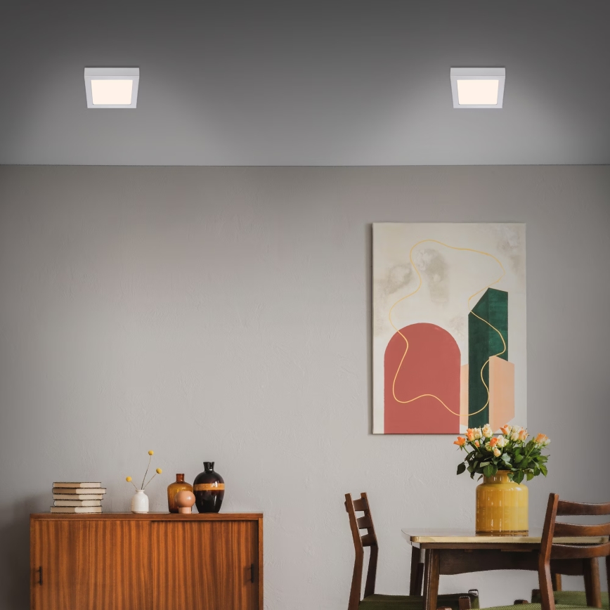 Briloner 7123-014 - LED mennyezeti lámpatest FIRE LED/12W/230V 3000K 17x17cm ezüst