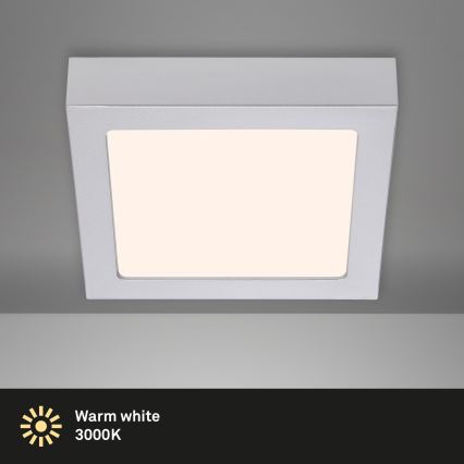 Briloner 7123-014 - LED mennyezeti lámpatest FIRE LED/12W/230V 3000K 17x17cm ezüst