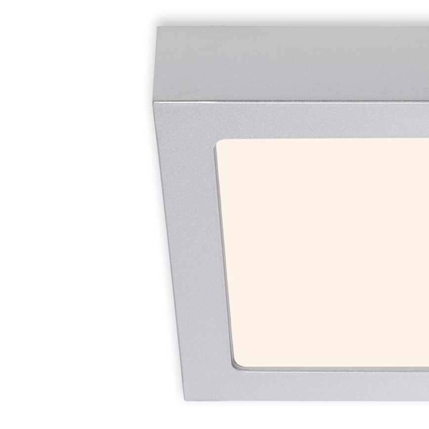 Briloner 7123-014 - LED mennyezeti lámpatest FIRE LED/12W/230V 3000K 17x17cm ezüst