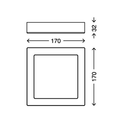 Briloner 7123-414 - LED Mennyezeti lámpa FIRE LED/12W/230V ezüst
