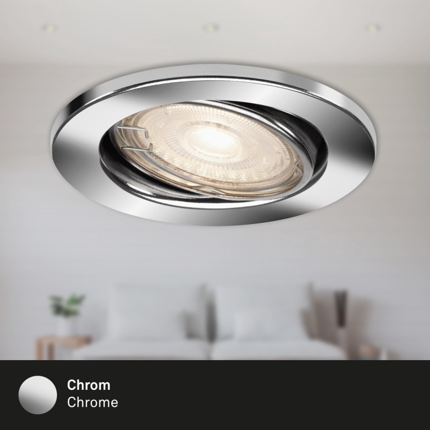 Briloner 7144-038 - KÉSZLET 3x LED Fürdőszobai beépíthető lámpa SLIDE GU10/3,5W/230V IP23