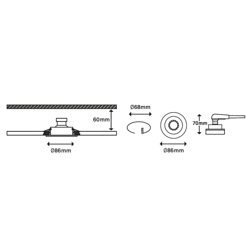 Briloner 7149-036- KÉSZLET 3xLED Dimmelhető fürdőszobai lámpa 1xGU10/5W/230V IP23