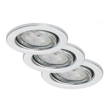Briloner 7149-039 - 3 db-os készlet, LED dimmelhető fürdőszobai lámpa 1xGU10/5W/230V IP23