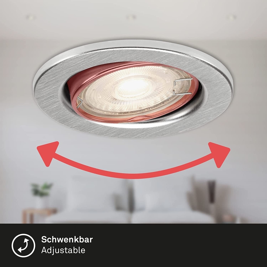 Briloner 7149-039 - 3 db-os készlet, LED dimmelhető fürdőszobai lámpa 1xGU10/5W/230V IP23