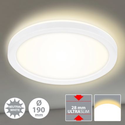 Briloner 7150-416 - LED Mennyezeti lámpa SLIM LED/12W/230V á. 19 cm