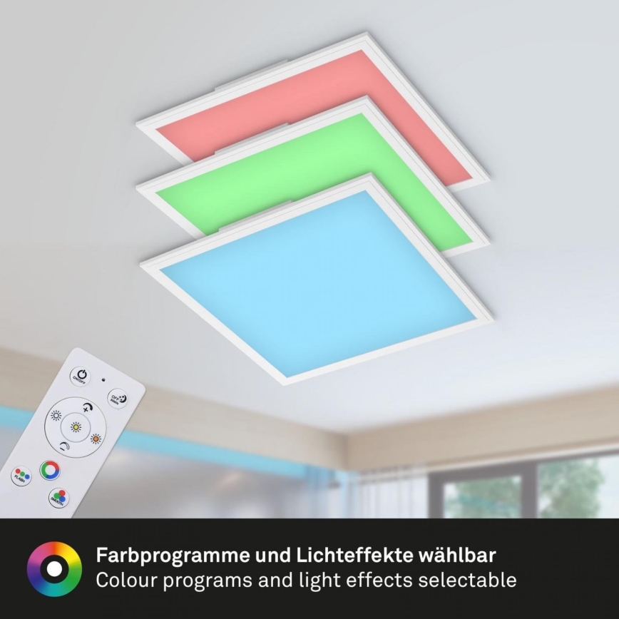 Briloner 7152-016 - LED RGB Dimmelhető mennyezeti panel COLOUR LED/24W/230V 3000-6500K + távirányítás