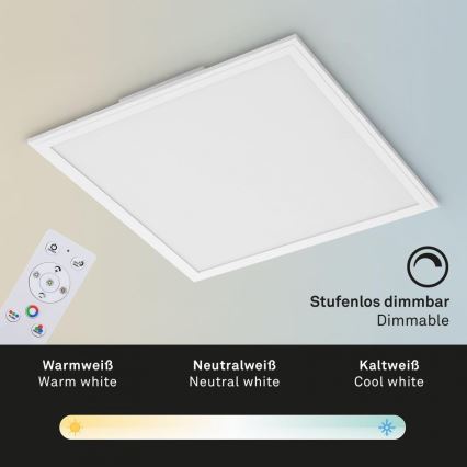 Briloner 7152-016 - LED RGB Dimmelhető mennyezeti panel COLOUR LED/24W/230V 3000-6500K + távirányítás