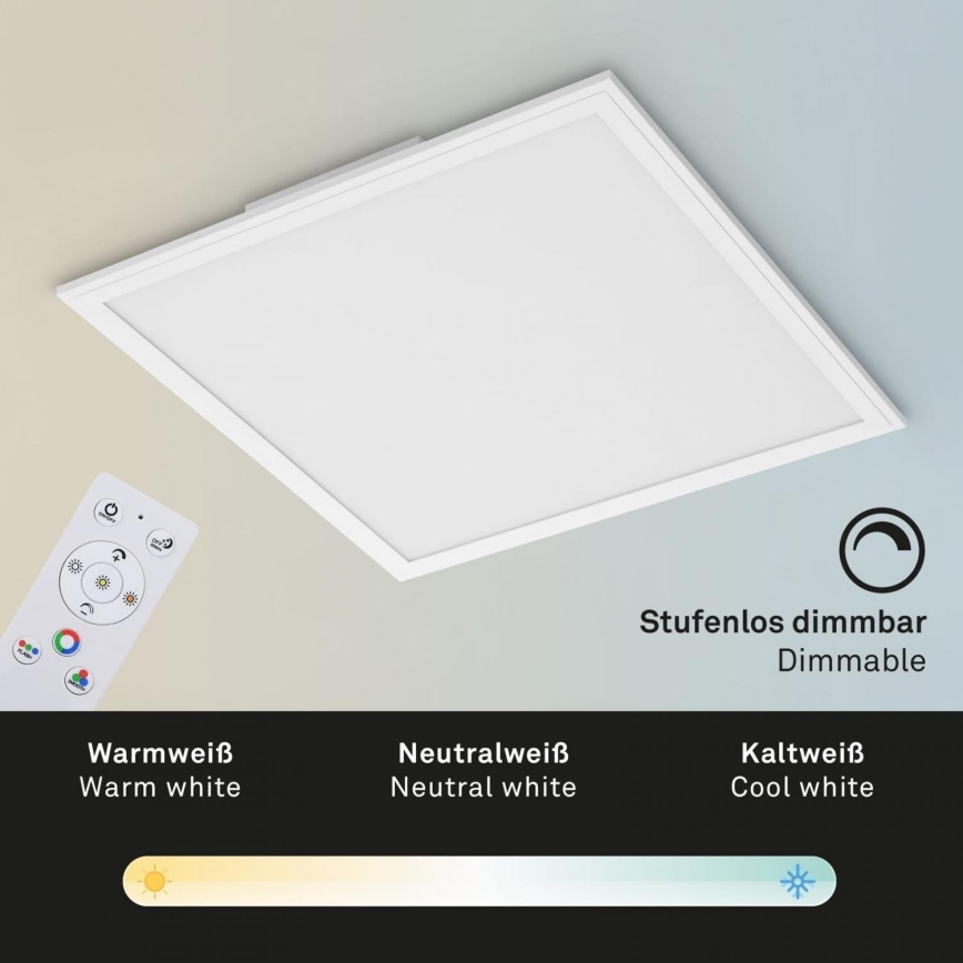 Briloner 7152-016 - LED RGB Dimmelhető mennyezeti panel COLOUR LED/24W/230V 3000-6500K + távirányítás
