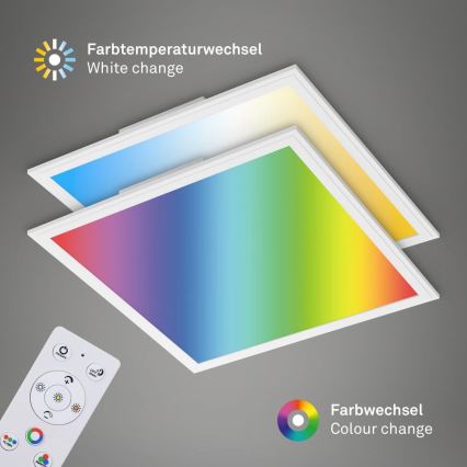Briloner 7152-016 - LED RGB Dimmelhető mennyezeti panel COLOUR LED/24W/230V 3000-6500K + távirányítás
