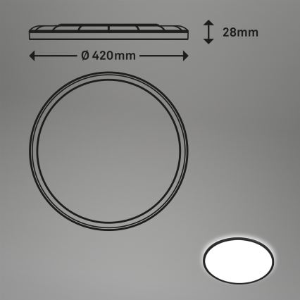 Briloner 7157-415 - LED Mennyezeti lámpa SLIM LED/22W/230V átm. 42 cm