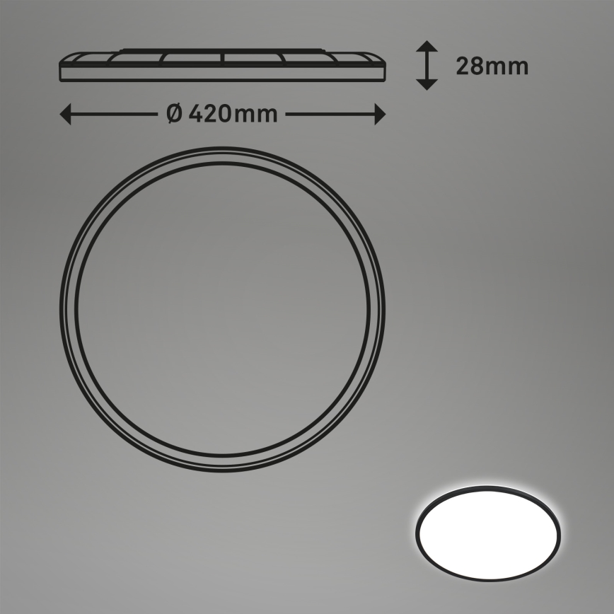 Briloner 7157-415 - LED Mennyezeti lámpa SLIM LED/22W/230V átm. 42 cm