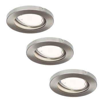 Briloner 7180-032 - 3 darabos készlet LED dimmelhető fürdőszobai beépíthető lámpa COOL&COSY 1xGU10/5W/230V 2700/4000K IP44