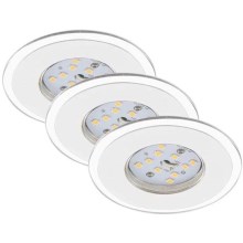 Briloner 7197-036-KÉSZLET 3x LED Dimmelhető fürdőszobai beépíthető lámpa LED/4,5W/230V IP44