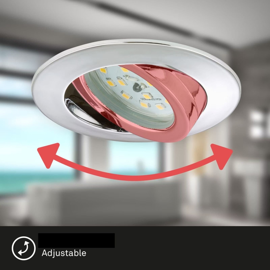 Briloner 7209-038 - KÉSZLET 3x LED Fürdőszobai beépíthető lámpa LED/5W/230V IP23