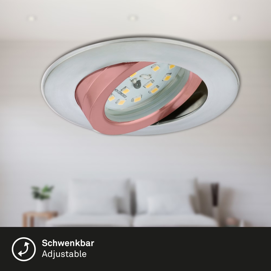 Briloner 7209-039 - 3 darabos LED fürdőszobai beépíthető mennyezeti lámpa ATTACH LED/5W/230V IP23 matt króm