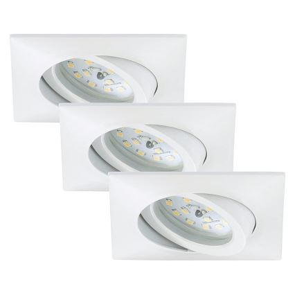 Briloner 7210-036 - KÉSZLET 3x LED Fürdőszobai beépíthető lámpa ATTACH LED/5W/230V IP23 fehér