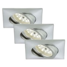 Briloner 7210-039 - KÉSZLET 3x LED Fürdőszobai beépíthető lámpa ATTACH 1xLED/5W/230V IP23