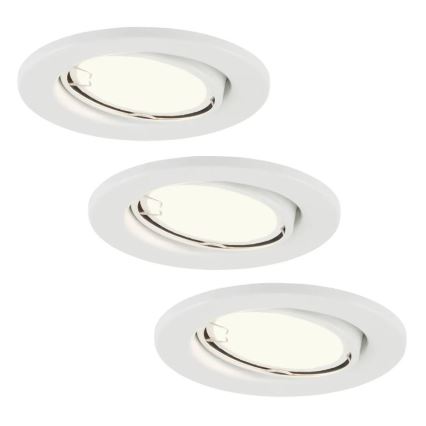 Briloner 7221-036 - KÉSZLET 3x LED Fürdőszobai függesztett mennyezeti lámpa 1xGU10/3W/230V IP23 fehér