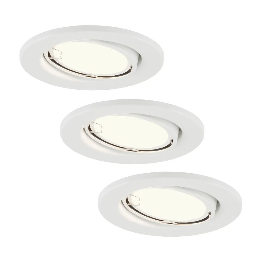 Briloner 7221-036 - KÉSZLET 3x LED Fürdőszobai függesztett mennyezeti lámpa 1xGU10/3W/230V IP23 fehér